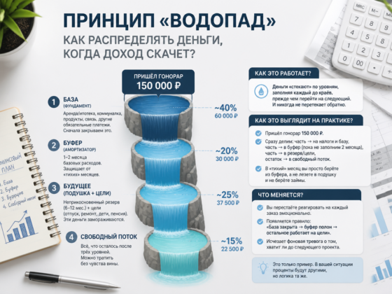 Как распределять деньги, когда доход скачет?